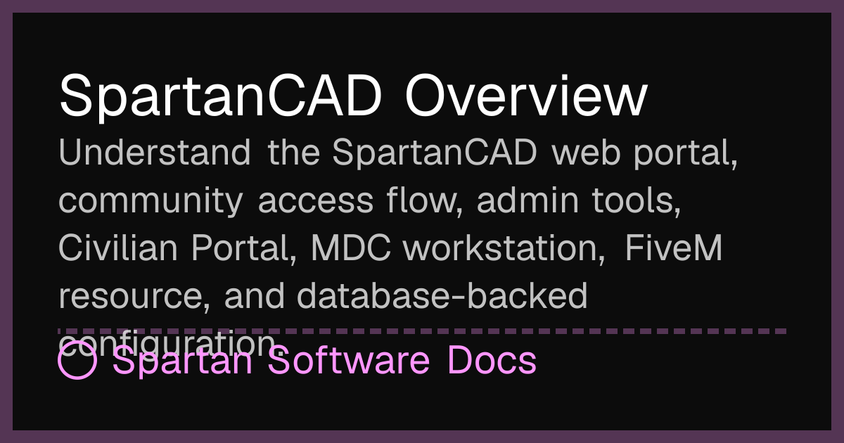 SpartanCAD Overview | Spartan Software Docs